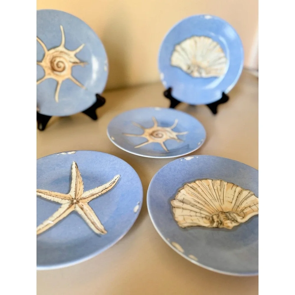 Philippe Deshoulières Seychelles Appetizer plates | Set of 5 | Limoges